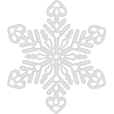 Abbildung von Schneeflocken Stanzform, groß, silberfarben