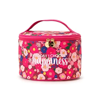Abbildung von Legami Beauty Case, geräumige Kosmetiktasche, Reißverschluss, Innentaschen, Pinselhalter, Reise, 21x19 cm, Blumenmotiv