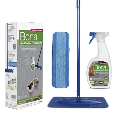 Abbildung von Bona Laminat Bodenwischer, Mikrofaser, Stein, Fliesen und Laminatreiniger, 1L, 1000