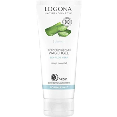Abbildung von LOGONA Naturkosmetik Vitalisierendes Waschgel, Reinigt porentief &amp; pflegt schon während der Anwendung, Erfrischendes Hautgefühl, Vegan, 100 ml