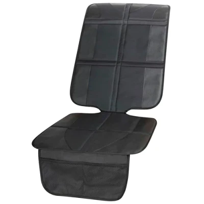 Abbildung von Walser Premium XL Kindersitzunterlage Auto Isofix kompatibel, 100% wasserabweisend, Rutschfester Autositzschoner Kindersitz, Unterlage Kindersitz Universalgröße, Sitzschoner schwarz