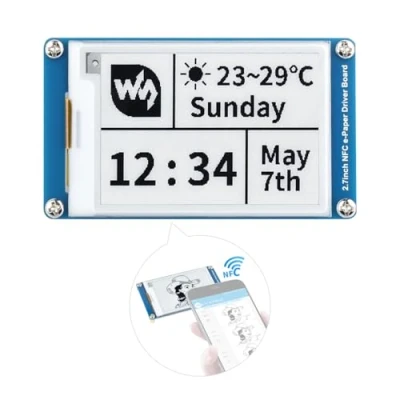 Abbildung von Waveshare 2.7inch Passive Powered E Paper Module, Wireless Powering and Data Transfer