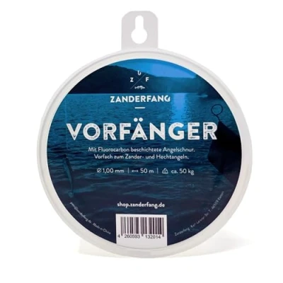 Abbildung von Zanderfang Fluorocarbon Vorfach Angel Schnur für Hecht und Zander Vorfänger 1 mm 50m, Hechtangeln Meeresangeln
