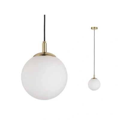 Abbildung von Paulmann Pendelleuchte »Neordic Menja max. 1x20W Weiß/Messing gebürstet 230V Glas/Metall«, 1 flammig, Leuchtmittel E27 ohne Leuchtmittel,
