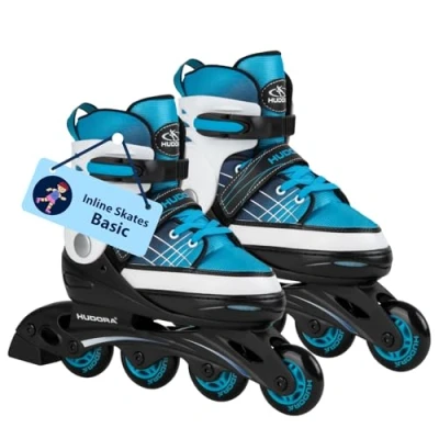 Abbildung von HUDORA Inline Skates Basic in Blue/Mint Inliner für Kinder &amp; Jugendliche versch. Größen Roller bis zu 4 verstellbar Ideal als hochwertiges Einstiegsmodell