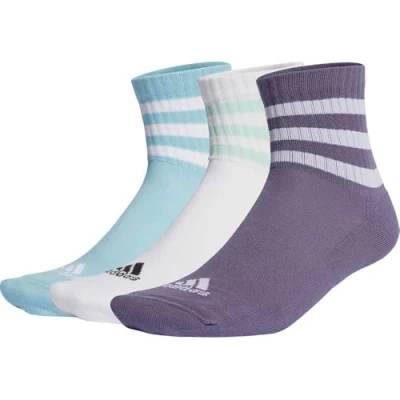 Abbildung von adidas Unisex 3 stripes Knöchelsocken 3er Pack, shadow violet/light aqua/white/semi flash aqua, 49/51