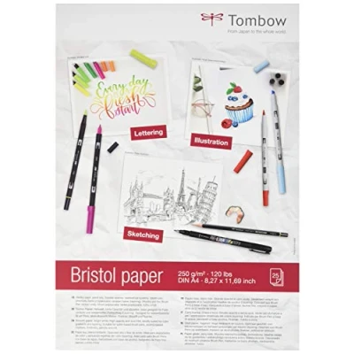 Abbildung von Tombow PB MARK Zeichenblock Bristol DIN A4 250 g/M2, hellweiß