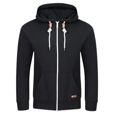 Abbildung von riverso Sweatjacke Herren mit Kapuze Reißverschluss Regular Fit RIVThilo Kapuzenjacke Blau 3XL, Größe:3XL, Farbe:Turbid Blue