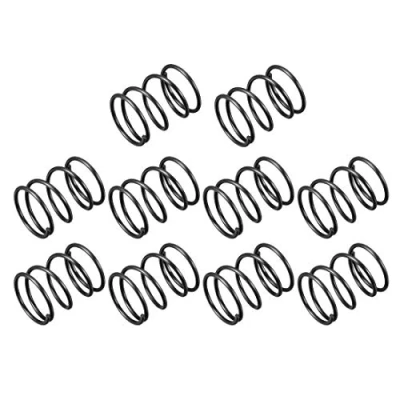 Abbildung von sourcing map 10Stk. Motor Feder Federstahl Druckfeder Druckfedern Spiralfeder Stahlfeder 1,2mm Drahtdmr. 16mm Außendmr. 20mm freie Länge schwarz