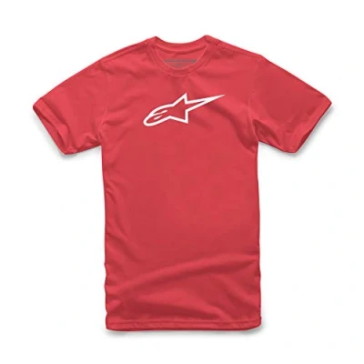 Abbildung von Alpinestars Heritage Blaze Tee Herren T Shirt, Sportlicher Kurzarmshirt, Körperbetonter Schnitt, Outdoor Sportswear , RED/WHITE 2XL