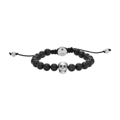 Abbildung von Diesel Armband Für Männer Perlen, Länge: 180 195mm, Breite: 8mm, Höhe: 14.5mm Schwarzes Halbedelsteinarmband, DX1381040