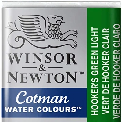 Abbildung von Winsor &amp; Newton 0301314 Cotman Aquarellfarbe mit guter Transparenz, hervorragender Tönungsstärke und guten Maleigenschaften, Wasserfarbe im 1/2 Napf Hookers Grün hell