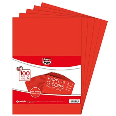 Abbildung von FIXO Paper 65009251 Packung mit 100 Blatt à 80 g, Papier, rot, A4, stück