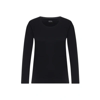 Abbildung von Cecil Langarmshirt, Damen, Größe: XS, Blau