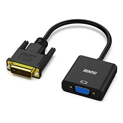 Abbildung von BENFEI Aktiv DVI D 24+1 auf VGA Adapter, Unidirektional Computer Monitor Konverter (Stecker Buchse) Full HD 1080p 60Hz für Desktop Laptop PC Projektor HDTV