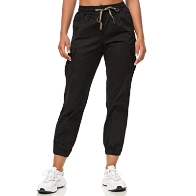 Abbildung von Tazzio Cargo Hose Damen Cargohose Regular Fit F600 (M, Schwarz)