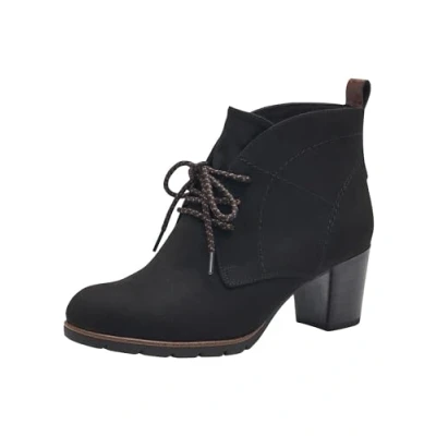 Abbildung von MARCO TOZZI Damen Stiefeletten mit Absatz zum Schnüren Vegan, Schwarz (Black Comb), 38 EU