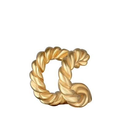 Abbildung von Elli Earcuff Double Twist Ohrringe goldcoloured, Damen, Größe: One Size, Gold coloured