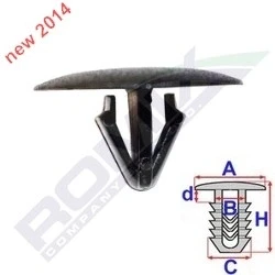 Abbildung von ROMIX C60638 Clip HYUNDAI: i30 I Hatchback, H 1 MPV