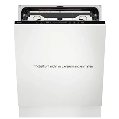 Abbildung von AEG Vollintegrierter Geschirrspüler 60cm, Spülmaschine Serie 7000: mit Glasschutz, Energieklasse A, Besteckschublade, personalisierte Zeit Steuerung, leise 41dB, ComfortRails, Wasserstopp, FSE7676AP