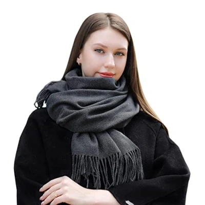 Abbildung von MASADA Damen Winterschal warmer und weicher Schal Dunkelgrau
