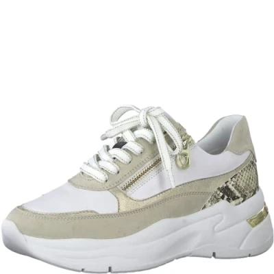 Abbildung von MARCO TOZZI Damen Sneaker, flacher Absatz, Wechselfußbett, weiches FEEL ME Fußbett, ideal für Business und Freizeit