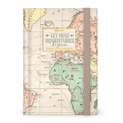 Abbildung von Legami Foto Tagesplaner 2025 2026, Travel Stickers, 16 Monate Medium, Tagebuch September bis Dezember elastischer Verschluss, FSC zertifiziertes Papier, 12 x 18 cm