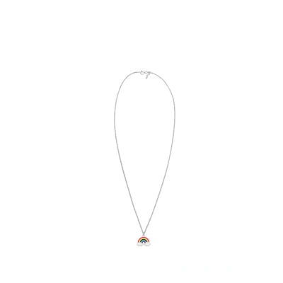 Abbildung von Elli Rainbow Emaille Halskette silvercoloured für Kinder, Größe: 36, Silver coloured