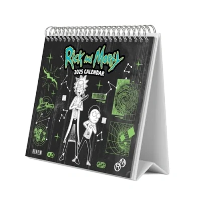 Abbildung von Grupo Erik Kalender 2025 Tischkalender Rick and Morty Familienplaner zum Aufstellen 20 x 17 cm Jahreskalender