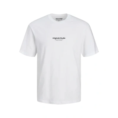 Abbildung von Jack &amp; Jones Jorvesterbro SS CREW NECK NOOS Tshirt print, Größe: Medium, Bright white