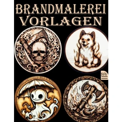 Abbildung von Brandmalerei Vorlagen: 90 Motive zum Abpausen und zur Erstellung von Pyrographie Kunst