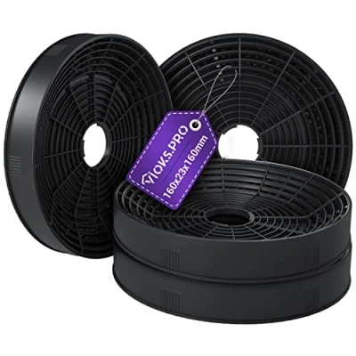 Abbildung von Vioks.pro Kohlefilter Dunstabzugshaube Set 4x Ersatz für 1160826 &amp; KF17146 Amica Aktivkohlefilter FH 17161 E, KH 17190 IH 17200 E