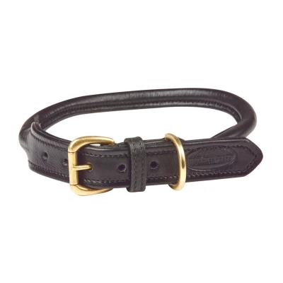 Abbildung von Weatherbeeta Dog Collar Rolled Leather Schwarz M