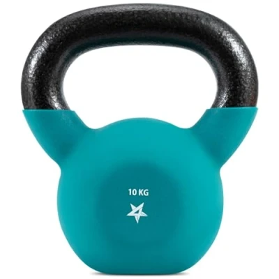 Abbildung von Yes4All YCBQ Neopren beschichtete Kettlebell, Krafttraining Kettlebells 10KG Türkis