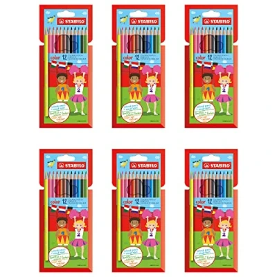 Abbildung von Buntstift STABILO color 6x 12er Pack mit 12 verschiedenen Farben inkl. 2 Neonfarben