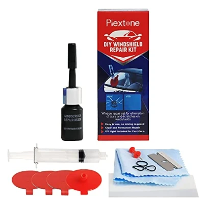 Abbildung von Plextone DIY Windschutzscheiben Reparatur Set für Risse/Schäden an der Windschutzscheibe (S308)
