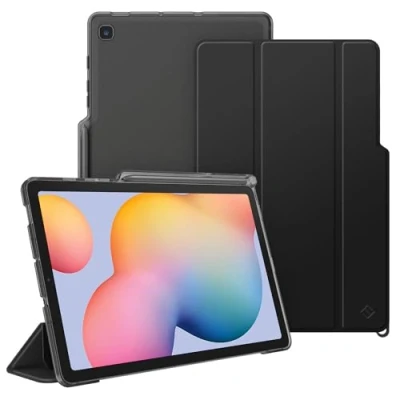 Abbildung von Fintie Hülle für Samsung Galaxy Tab S6 Lite 10,4 Zoll 2024/2022/2020 Tablet Slim Schutzhülle mit Transparenter Rückseite Cover und Auto Schlaf/Wach Funktion, Schwarz