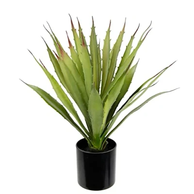 Abbildung von Künstliche Agave Aloe Vera im Topf Kunstpflanze Sansevieria exotische Pflanzen Grünpflanze Kunstblume Topfpflanze Zimmerpflanze Deko Terrasse Balkon Sukkulente Yucca Kalanchoe Kaktus Kakteen