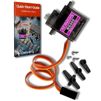 Abbildung von AZDelivery Servo MG90S Mikro Servomotor kompatibel mit Arduino inklusive E Book!