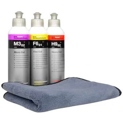 Abbildung von Großes Koch Chemie Politur Set 4 Teile Heavy Cut bis Hochglanz (3X je 250ml)