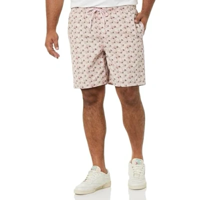 Abbildung von Amazon Essentials Herren Walkshorts, Beininnenlänge 20,3 cm, Lockere Passform, Mit Kordelzug (In Übergröße Erhältlich), Staubrosa Palmwedelaufdruck, S