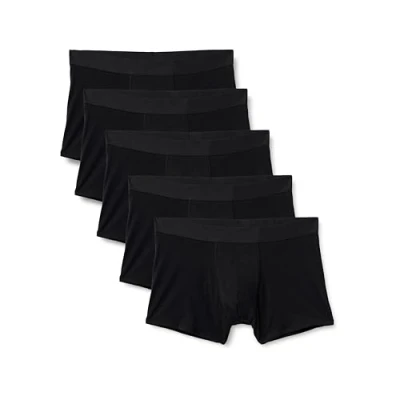 Abbildung von Amazon Essentials Herren Baumwolljersey Boxershorts, 12,7cm, 5er Pack, Schwarz, M