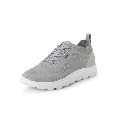 Abbildung von Geox Herren Spherica U Sneakers, Light Grey White, 41 EU Schmal