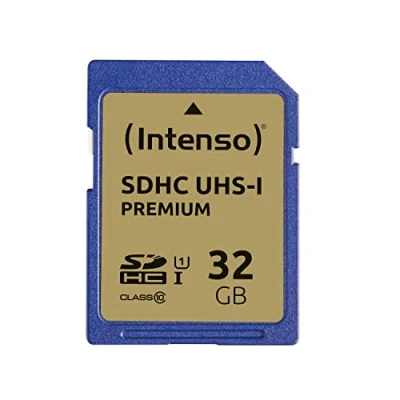 Abbildung von Intenso Premium SDHC UHS I 32GB Class 10 Speicherkarte blau