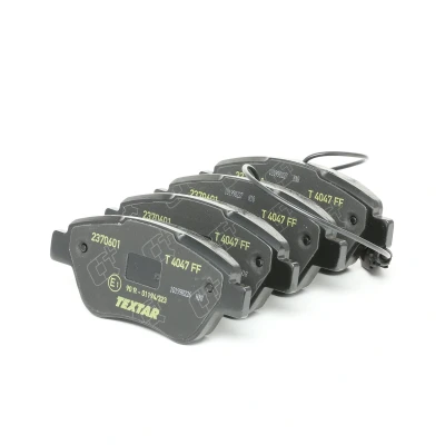Abbildung von TEXTAR 2370601 Bremsbelagsatz mit integriertem Verschleißwarnkontakt Bremssattelschrauben Zubehör FIAT: Punto Evo Hatchback, 500 Hatchback
