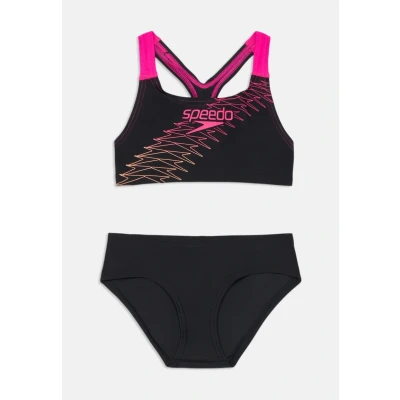 Abbildung von Speedo Girls Medley LOGO Bikini für Kinder, Größe: 116, Flare pink