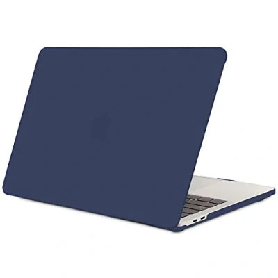 Abbildung von TECOOL Hülle nur Kompatibel mit MacBook Pro 16 Zoll 2020 2019 A2141 Touch Bar, Ultradünne Schutzhülle Hartschale Case, Mattes Marineblau