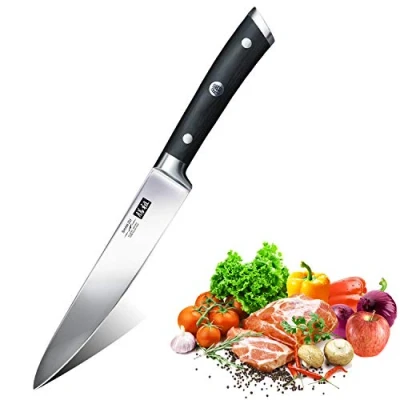 Abbildung von SHAN ZU Kochmesser, 15cm Allzweckmesser Universalmesser, Deutsches 1.4116 Edelstahl, Super Scharfes Küchenmesser mit Holzgriff CLASSIC Series