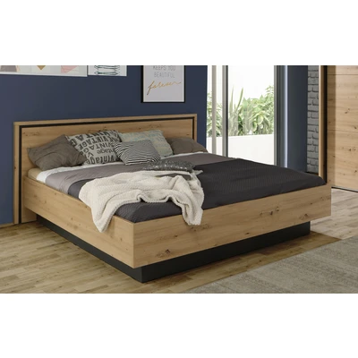Abbildung von Forte Trondheim Bett, Holzwerkstoff, Artisan Eiche/Schwarzeiche, B x H T: 198,6 93,5 208,6 cm