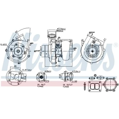 Abbildung von NISSENS 93337 Turbolader Abgasturbolader mit Dichtungen MAN: TGA